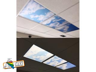 Plafond led verlichting lucht, daglicht donker